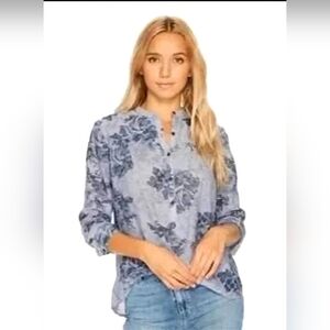 Lucky Brand Blue Floral Blouse